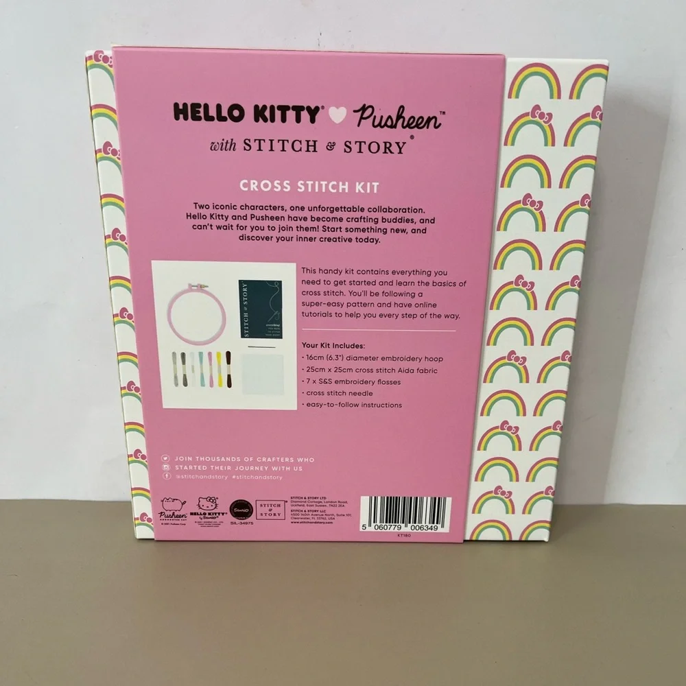 Stitch & Story Hello Kitty & Pusheen Cross Stitch Kit